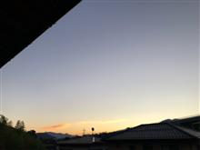 今日の朝焼けと日の出（20221004）