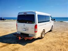 海遊びハイエース２１１　リアwooddeck用ヒッチボールマウント高く