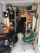 イナバ　バイクガレージ　ちょっとだけ飾り付け😅