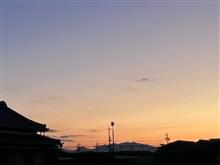 秋晴れの夕暮れ