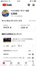 YouTube登録者1000人