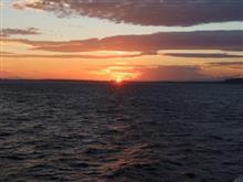 東京湾フェリーからの夕焼け