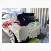 ＧＲヤリス ２号車にウィング ...