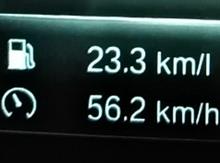 ACC使わず　23.3km/l