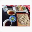 庭カフェさともりで蕎麦