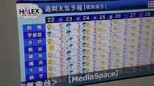 明日は朝から、雨予想
