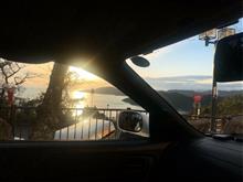 日曜日は雨予報なので夕陽を見に行ってきました