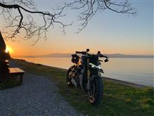 Ducatiで琵琶湖岸までライド