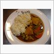 できちゃった～。 たぬ～ですカレー