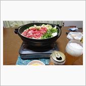 今夜はすき焼きで、晩酌でーす ...