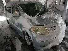 雪で早めに出勤