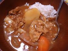 できちやった～。 たぬ～ですカレー