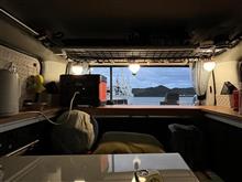 山梨県の谷村PAで突貫車中泊