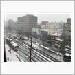 福岡市内、雪です！