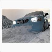 ラッセルしながらギリギリで雪 ...