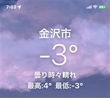 おはようございます❗️こちらは、−3℃。