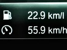 雪の中　22.9km/l