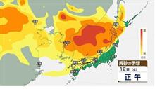 明日１２日から１３日にかけて黄砂が日本列島に広く飛来