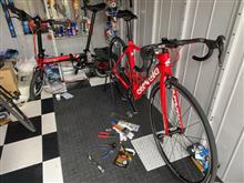 ULTEGRA デュアルコントロールレバー取付の続きの続きとバーテープの練習 @ cervelo R2