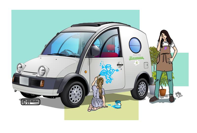 日産エスカルゴ｜Nimbusのブログ｜Nimbus CAR Illustrations