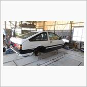 トレノのバンパー補修と塗装①