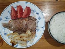 たまには美味い晩ご飯（豚肉）。