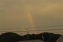 雨は降ってなかったけど虹が出た