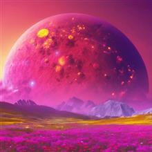 宇宙　花畑　惑星　SeaArt 230903-2