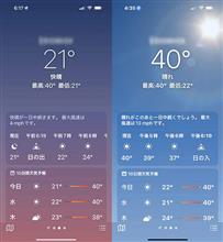 １日の寒暖差が約２０℃