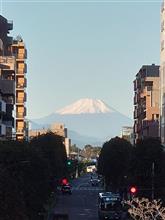 駅から見た富士山