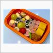 今日の娘のお弁当　～どうぶつの森たぬきち🍙キャラ弁～　作りました