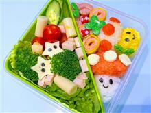 今日の娘のお弁当　～スーパーマリオ・きのこキャラ弁～　作りました