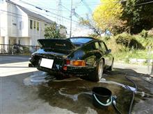 仕事の合間に洗車とコーティング