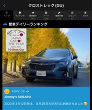 クロスト君は納車から123日連チャンでデイリーランキング🥇😁🙇ゲッツ👉