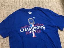レンジャーズの優勝Tシャツをもらったよ レンジャーズの優勝Tシャツをもらったよ