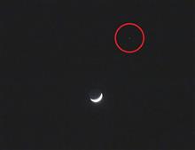 月と土星の天体ショーです。（＾＾）