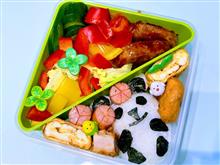 本日の娘のお弁当は、パンダ🐼キャラ弁を作りました。