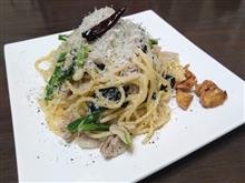 今日のしぇ夫(ほうれん草のカチョエぺぺ ワンパンver)