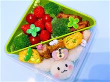 今日の娘のお弁当は、サンリオのシナモロール（シナモン）のキャラ弁を作りました
