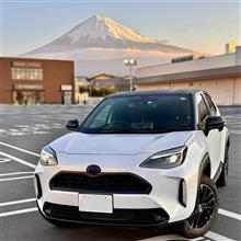 早朝のスーパーの駐車場から PJ10ヤリクロくんと富士山と🗻