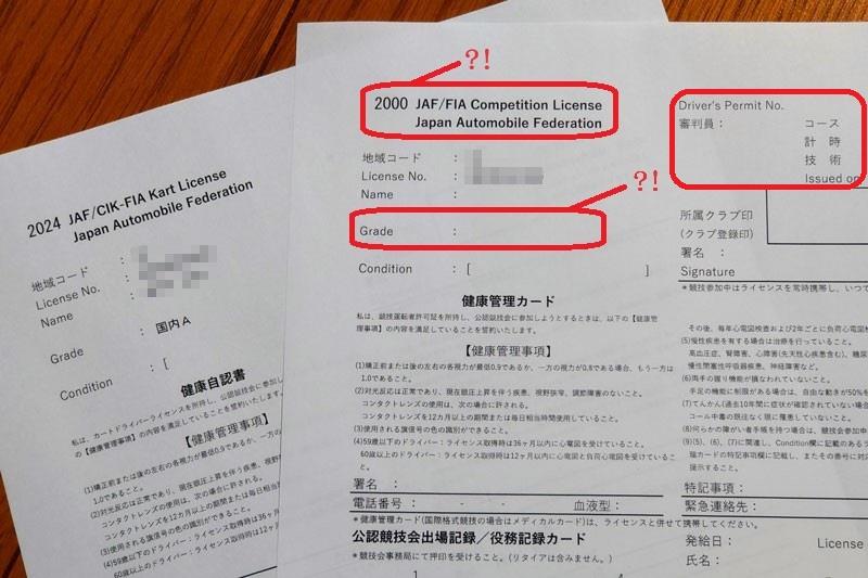 競技運転者許可証・公認審判員許可証、カートライセンスの更新