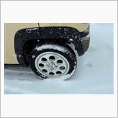 今シーズン　初の雪道