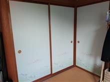 和室の襖張替え作業しました