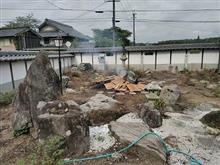 ガレージライフ作業20日目　除草、たき火、門壁破壊