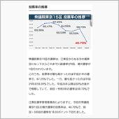 衆議院東京１５区補選を振り返る