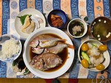 甘鯛釣り後　2日目の夕食　いまだ甘鯛に辿りつけず