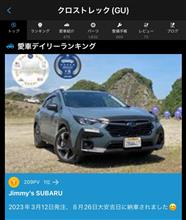 クロスト君は納車から11ヶ月目に突入中😁285日目の今日は、デイリーランキング🥇V6をいただました😄 通算274勝目😁