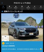クロスト君は納車から11ヶ月目に突入中😁288日目の今日は、デイリーランキング🥇をいただました😄 V2通算276勝目😁