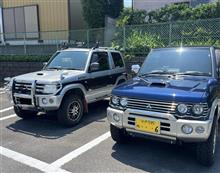 初めて、みんカラにご参加している方と会ってパジェロミニ談義😊