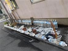 鉄壁 ペットボトル防壁展開　
